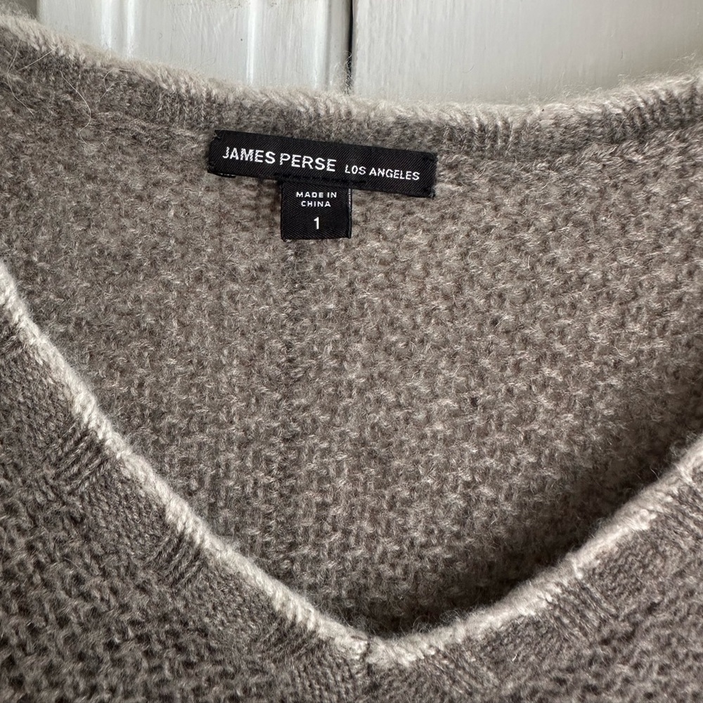 James Perse Grey Knit Cashmere Pullover / Sweater - Picture 2 of 4